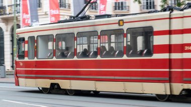 Hollanda şehrinde bir tramvay Lahey, Hollanda
