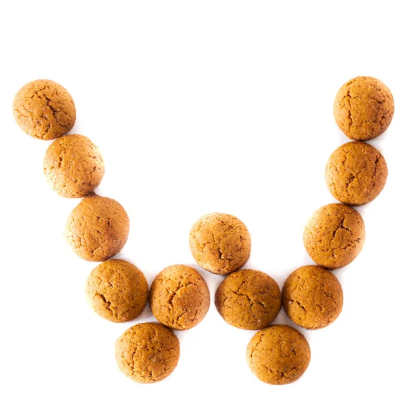 Der Buchstabe Geschrieben Pepernoten Eine Traditionelle Holländische Süßigkeit Gut Für — Stockfoto