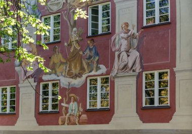 Borstay ilçe, Münih, Almanya şehrin inanılmaz bir alan, evler ve avlular