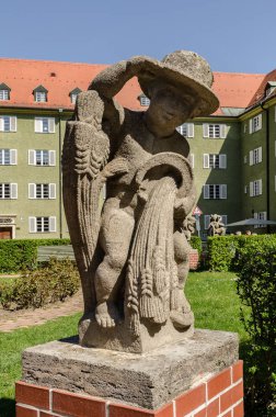 Borstay ilçe, Münih, Almanya şehrin inanılmaz bir alan, evler ve avlular