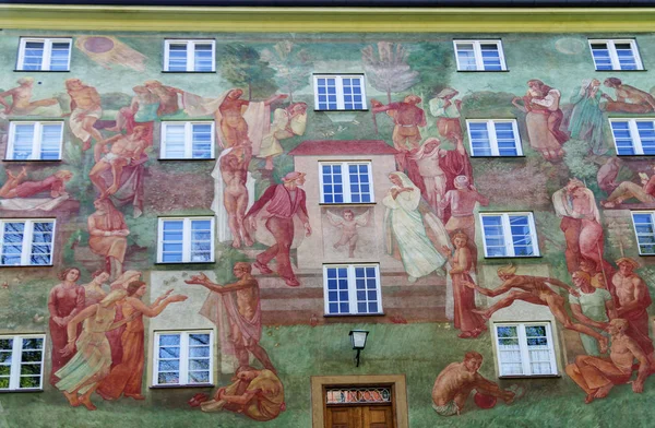 Borstay district, Munich, Germany an amazing area of the city, houses and courtyards — Stock Photo, Image