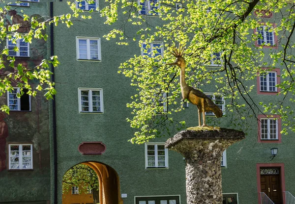 Borstay ilçe, Münih, Almanya şehrin inanılmaz bir alan, evler ve avlular