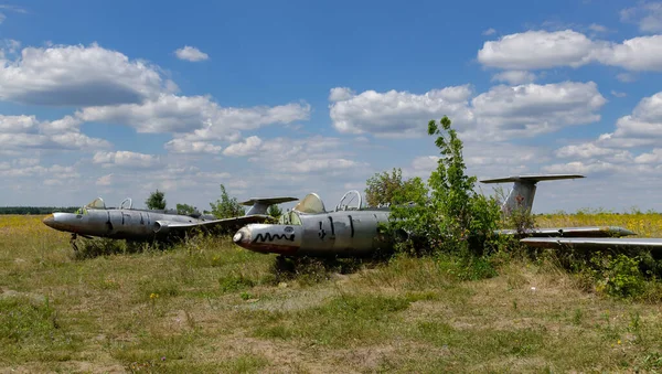 Volchansk Ukraina Sierpnia 2020 Stary Samolot Antonov Opuszczonym Cmentarzu Samolotów — Zdjęcie stockowe
