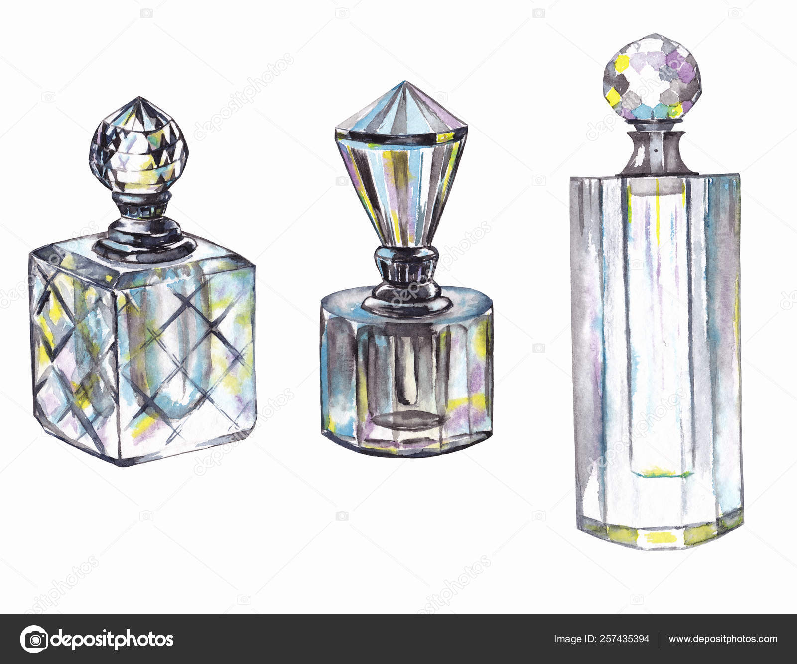 Vintage perfume Stock Illustration by #257435394