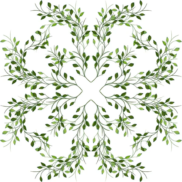 Summer pattern with green grass in barocco style. — Stock Photo, Image