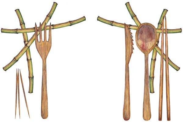 Bamboo table setting option.