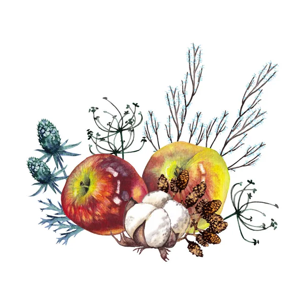 Σύνθεση μήλων και ξηρού. — Φωτογραφία Αρχείου