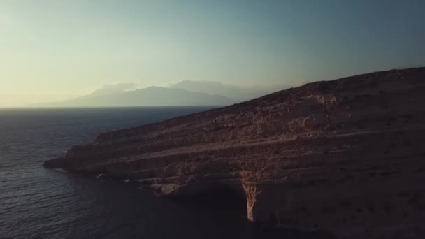 Grecia Creta Matala Drone Mavic Pro — Video Stock