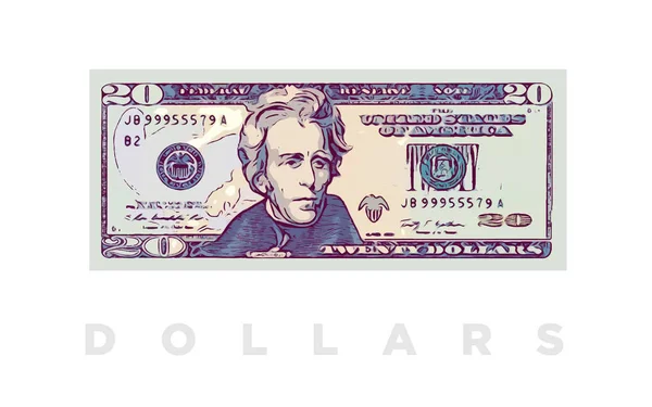 Dollar Geld Strips Papieren Bankbiljetten Van Business Art Vectorillustratie — Stockvector