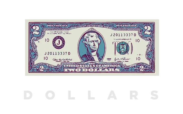 Bandes Dessinées Monétaires Dollars Des États Unis Illustration Vectorielle Art — Image vectorielle