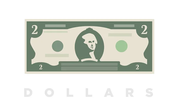 Dollar Geld Minimalistische Banknote Aus Papier Von Usa Vektor — Stockvektor
