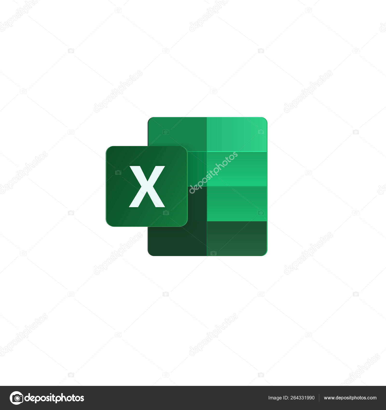 New Excel Icon Popular Program Office Microsoft Stock Vector Image by  ©VitaliyGo #264331990