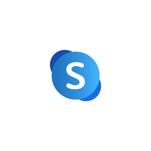 Popüler Program Ofisinden Yeni Skype Simgesi Microsoft — Stok Vektör