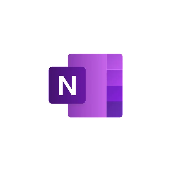 Нова Піктограма Onenote Популярного Офісу Програми Microsoft Стокова Ілюстрація