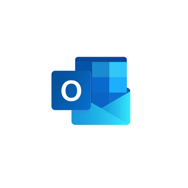 Нова Піктограма Outlook Популярного Офісу Програми Microsoft Ліцензійні Стокові Ілюстрації
