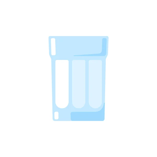 Bordsglas för dricksvatten - platt — Stock vektor