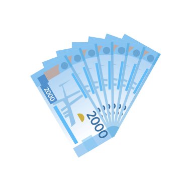 2000 ruble banknot hayranı. Para birimi