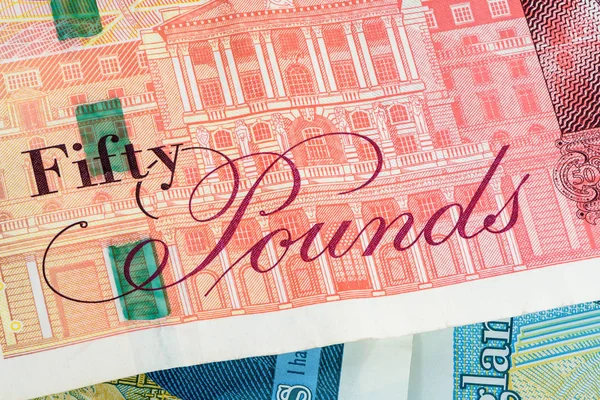 Близько Фунтів Банкнот Фінансовий Фон — стокове фото