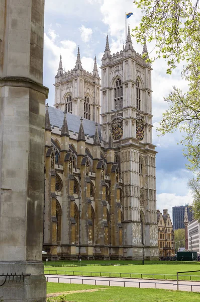 Башни Вестминстерского Аббатства Лондоне Великобритания — стоковое фото