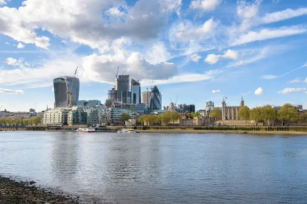 Silhuett London Med Tower London Och Stadens Byggnader — Stockfoto