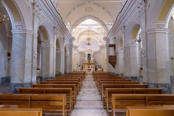 Stromboli Islas Eolias Italia Septiembre 2017 Interior Vacío Iglesia San — Foto de Stock