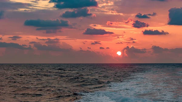 Pittoresco Tramonto Sul Mar Tirreno Italia — Foto Stock