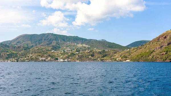 Ilha Lipari Vista Mar Ilhas Eólias Itália — Fotografia de Stock