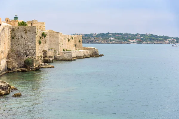 Waterkant Van Ortigia Island Syracuse Sicilië Italië — Stockfoto