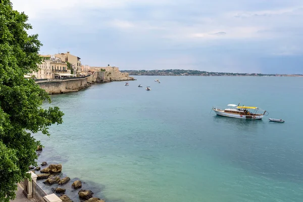 Waterkant Van Ortigia Island Syracuse Sicilië Italië — Stockfoto