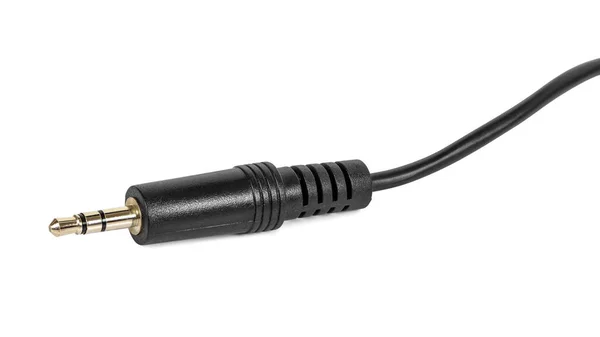 Audio mini jack plug op witte achtergrond — Stockfoto