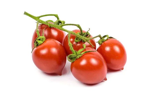 Beyaz arka planda bir demet kiraz domatesleri — Stok fotoğraf