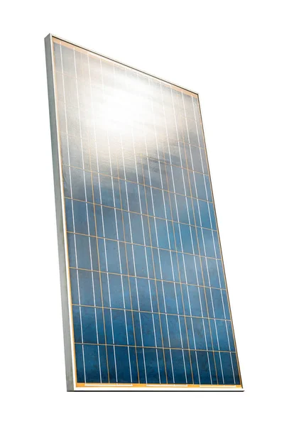 白地に隔離された太陽電池パネル — ストック写真