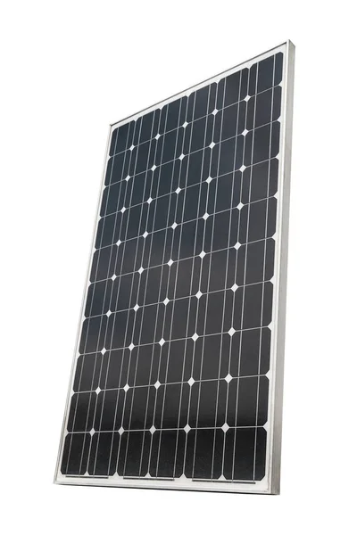 クリッピングパスを持つ白い背景に隔離された太陽電池パネル — ストック写真