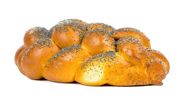 Beyaz arka planda Challah ekmek — Stok fotoğraf