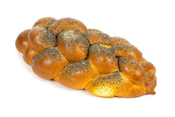 Challah bröd på vit bakgrund — Stockfoto