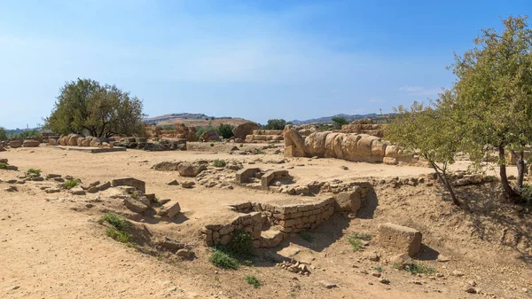 Los Telamones Del Templo Zeus Valle Los Templos Agrigento Sicilia — Foto de Stock