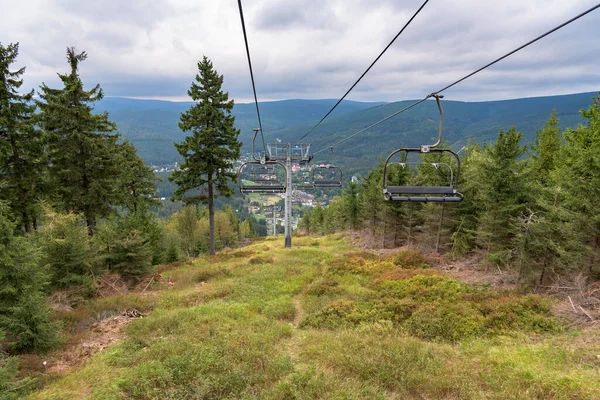 Vista Verano Del Telesilla Certova Harrachov República Checa — Foto de Stock