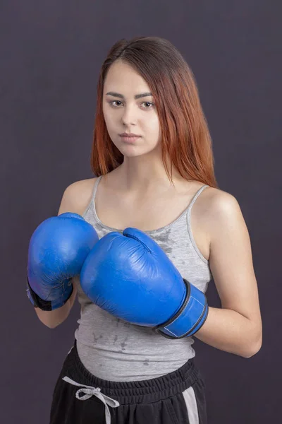 Risk Injury Female Boxer Change Attitudes Sport Rise Women Boxers — Stock Photo, Image