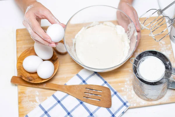 Faire Pâte Pour Pain Les Produits Boulangerie Maison Ingrédients Sur — Photo