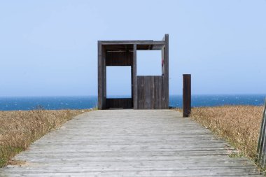 Roma deniz fenerine paralel bisiklet yolu A Coruna, İspanya 'daki Torre de Hrcules