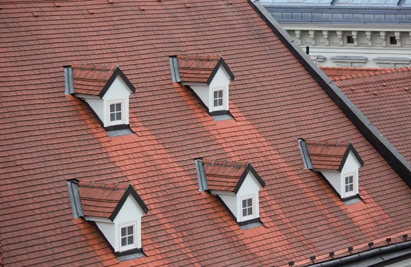 Kis dormers nagy tetőn — Stock Fotó