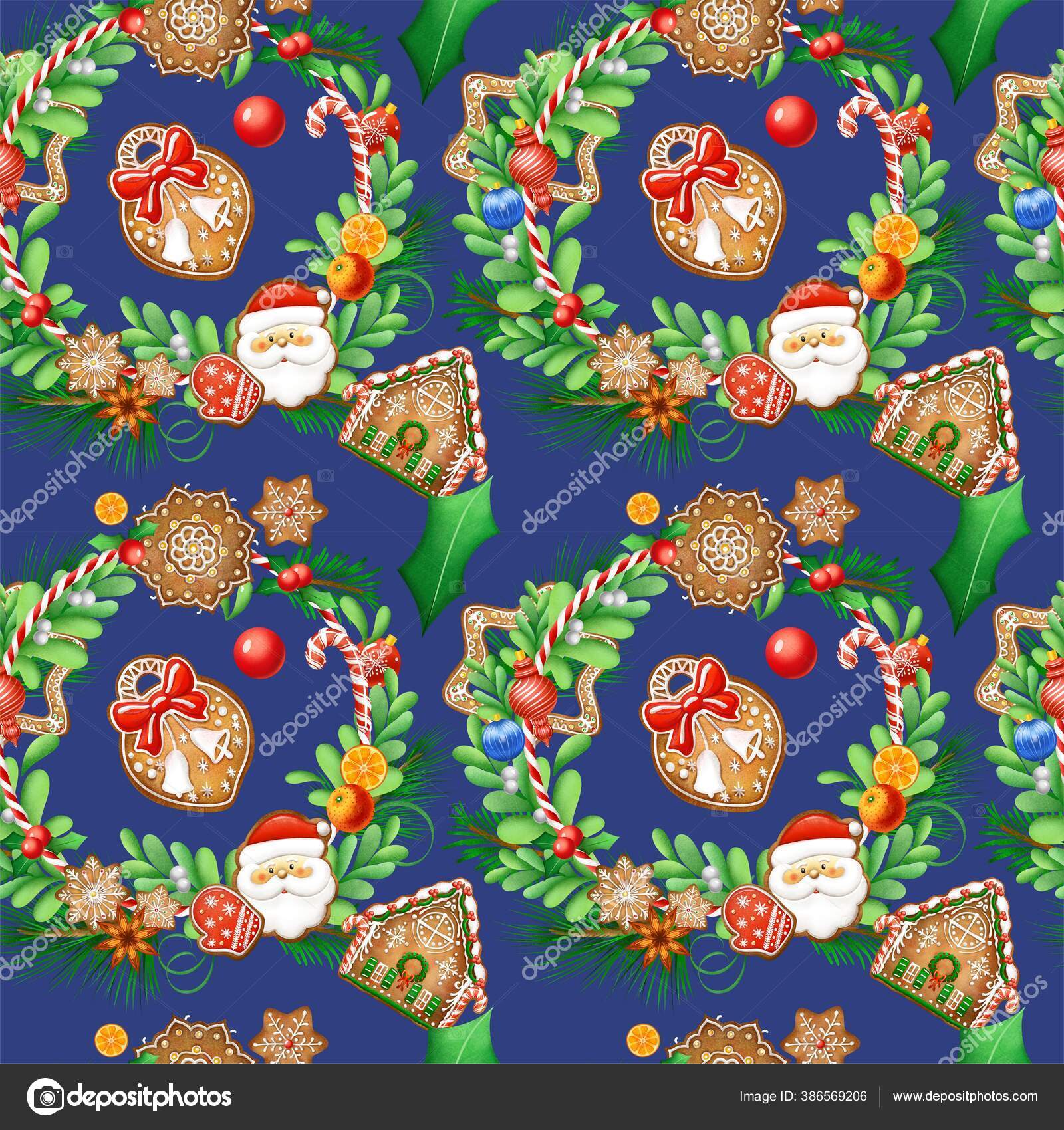 Christmas Seamless Print Patterns Packaging Fabrics Patterns