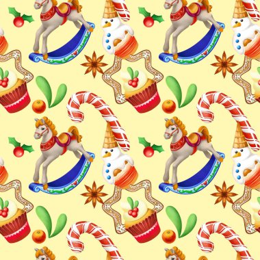 Kusursuz Noel baskısı. Paketler, kumaşlar ve desenler. Yaratıcılığınız için nitel çizimler.