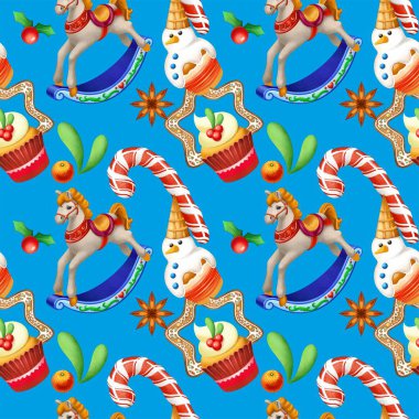 Kusursuz Noel baskısı. Paketler, kumaşlar ve desenler. Yaratıcılığınız için nitel çizimler.