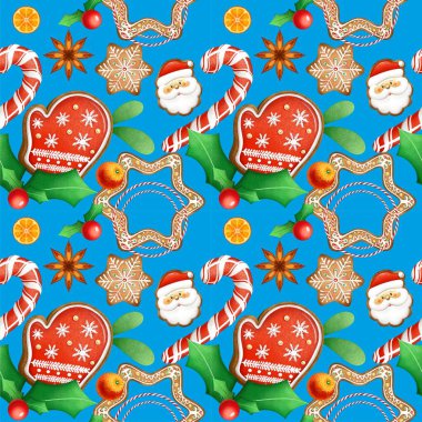 Kusursuz Noel baskısı. Paketler, kumaşlar ve desenler. Yaratıcılığınız için nitel çizimler.