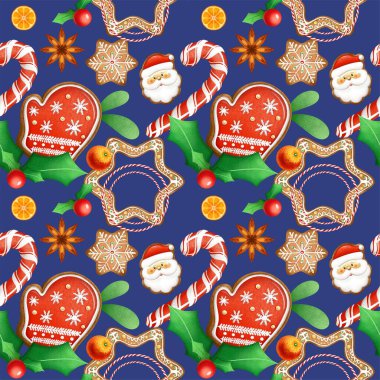 Kusursuz Noel baskısı. Paketler, kumaşlar ve desenler. Yaratıcılığınız için nitel çizimler.