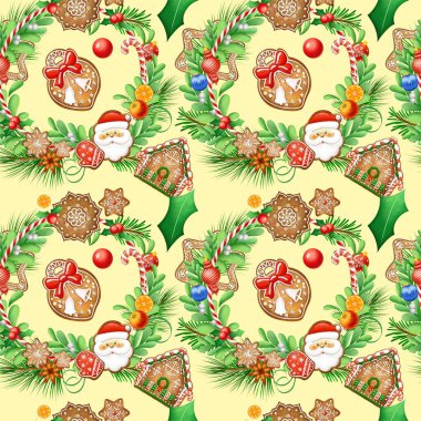 Kusursuz Noel baskısı. Paketler, kumaşlar ve desenler. Yaratıcılığınız için nitel çizimler.