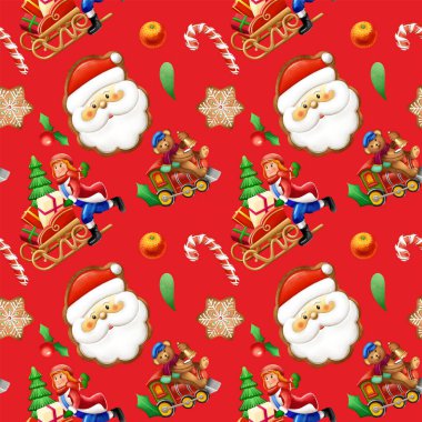 Kusursuz Noel baskısı. Paketler, kumaşlar ve desenler. Yaratıcılığınız için nitel çizimler.