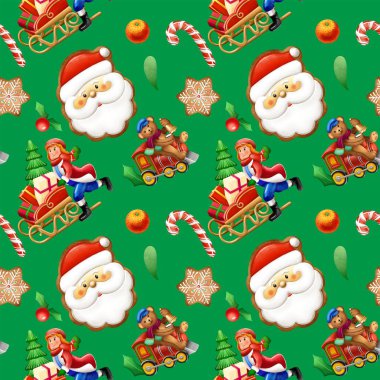 Kusursuz Noel baskısı. Paketler, kumaşlar ve desenler. Yaratıcılığınız için nitel çizimler.