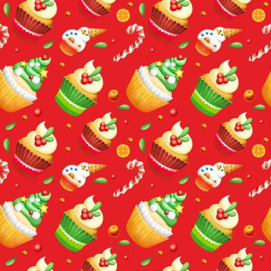 Kusursuz Noel baskısı. Paketler, kumaşlar ve desenler. Yaratıcılığınız için nitel çizimler.